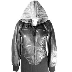 Miss Posh Black Hooded Jacket With Removable Hood